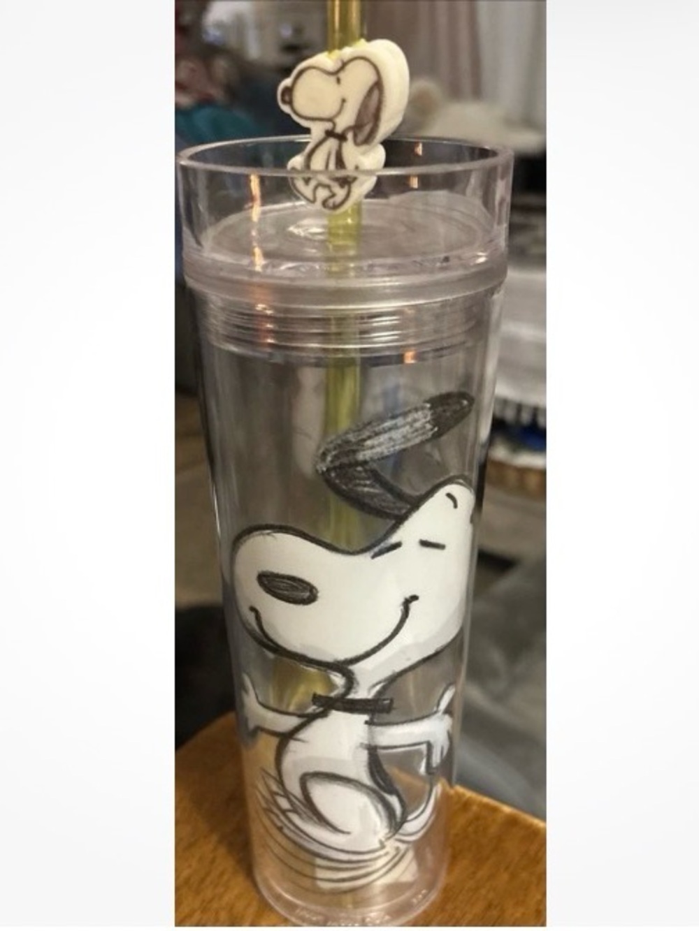 Clear Snoopy Travel Tumbler